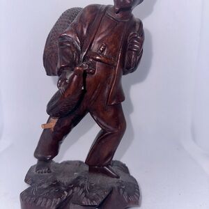 Handcrafted Brown Wooden Figurine